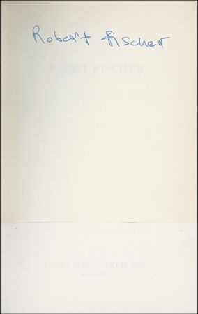 Lot #1471 Bobby Fischer Signature and Book - Image 1