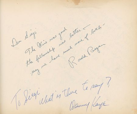Lot #932 A Night on the Town: LONDON AT NIGHT: Over 350 celebrities sign for London nightclub owner Siegi Sessler, including: Bogart, Wayne, Taylor, Hepburn, Chaplin, DiMaggio, and Sinatra - Image 5