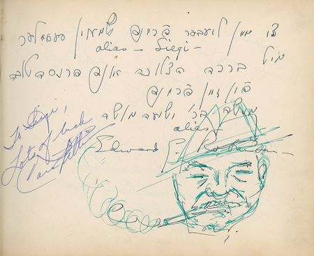 Lot #932 A Night on the Town: LONDON AT NIGHT: Over 350 celebrities sign for London nightclub owner Siegi Sessler, including: Bogart, Wayne, Taylor, Hepburn, Chaplin, DiMaggio, and Sinatra - Image 6