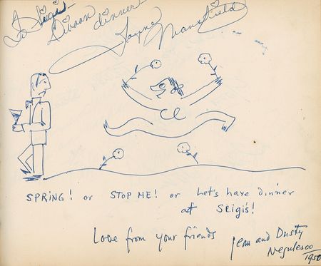 Lot #932 A Night on the Town: LONDON AT NIGHT: Over 350 celebrities sign for London nightclub owner Siegi Sessler, including: Bogart, Wayne, Taylor, Hepburn, Chaplin, DiMaggio, and Sinatra - Image 7