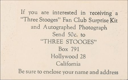 Lot #1371 Three Stooges Signature - Image 2