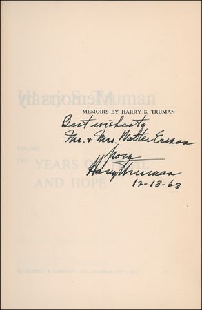 Lot #159 Harry S. Truman Book - Image 1