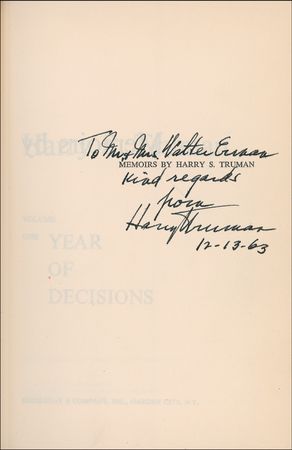 Lot #159 Harry S. Truman Book - Image 3