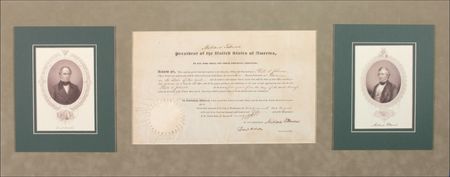 Lot #49 Millard Fillmore and Daniel Webster Signed Document - Image 1