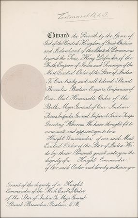 Lot #216 Edward VII Signed Document - Image 2