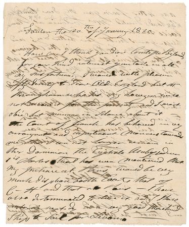 Lot #182 Caroline, Princess of Wales Handwritten Letter Signed - Image 1