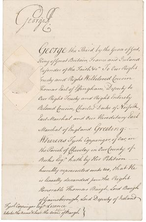 Lot #234 George III Signed Document - Image 1