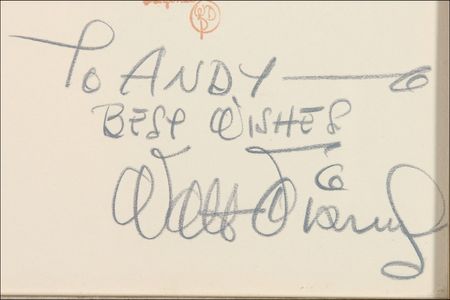 Lot #627 Walt Disney: FOREST MURMURS: Pristine Bambi production cel signed by WALT DISNEY - Image 2