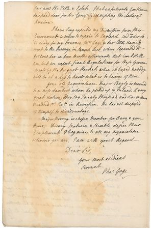 Lot #360 Thomas Gage: “To punish the Indians for their treacherous Insurrections” - Image 2