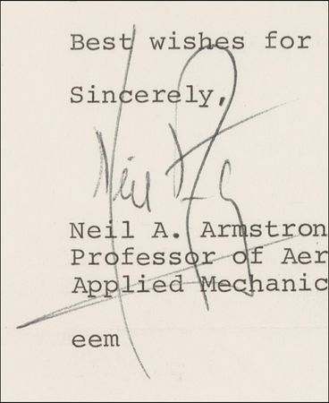Lot #423 Neil Armstrong: ?I maintain a policy of not answering questions of opinion? - Image 2