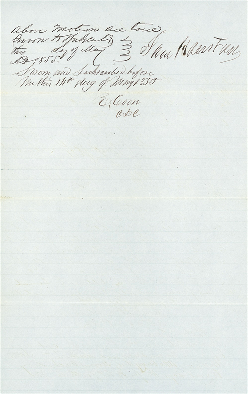 Lot 226 Sam Houston and Thomas Green: HOUSTON, embroiled in a land dispute with his former appointee, brings suit over a controversial survey