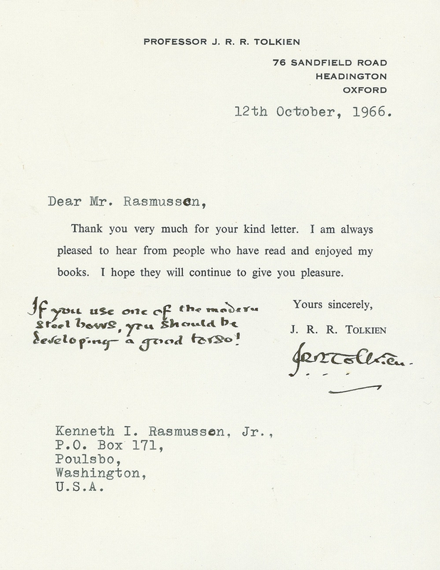 Lot 499 J. R. R. Tolkien