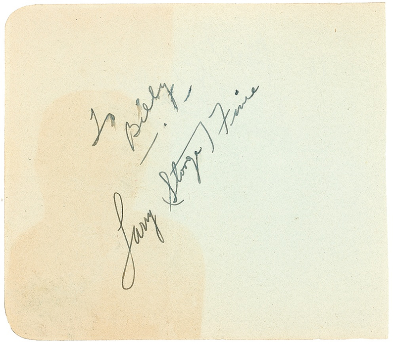 Lot 1116 Three Stooges: Fine, Larry Signature