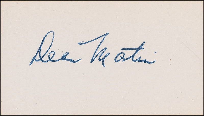 Lot 1021 Dean Martin Signature
