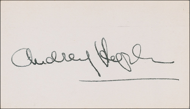 Lot 958 Audrey Hepburn Signature