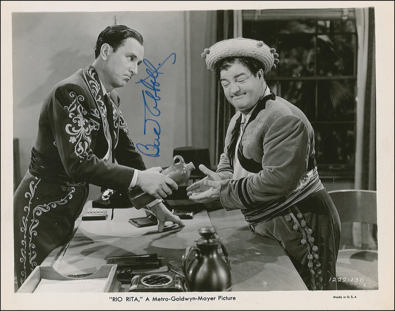 Lot 813 Bud Abbott Signed Photograph