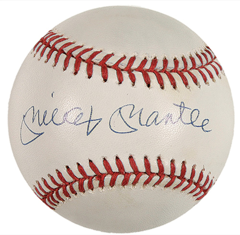 Lot 1327 Mickey Mantle Baseball