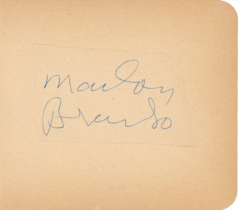 Lot 852 Marlon Brando Signature
