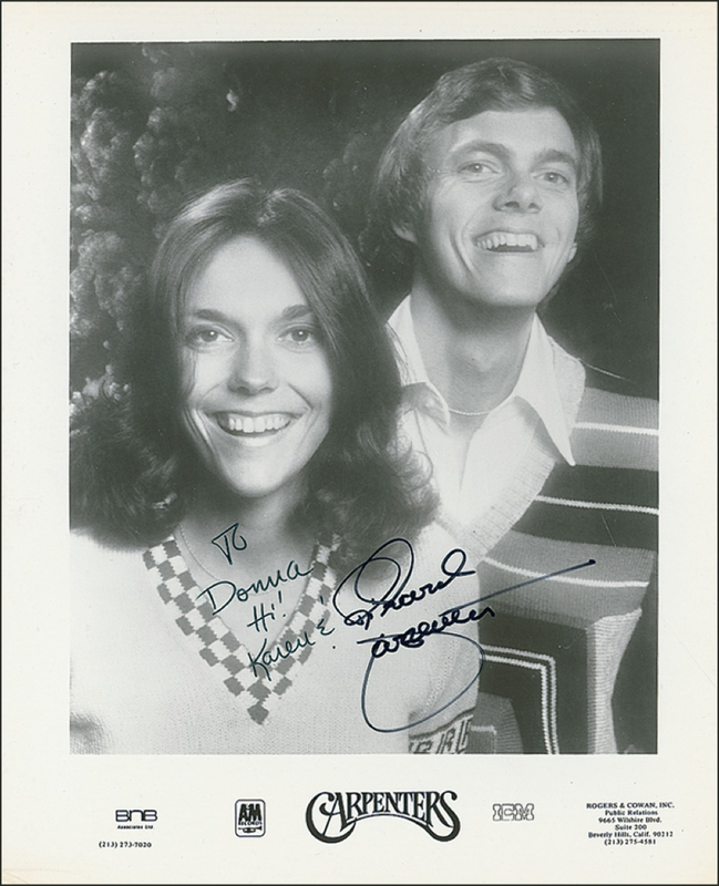 Lot 592 The Carpenters Signed Photograph