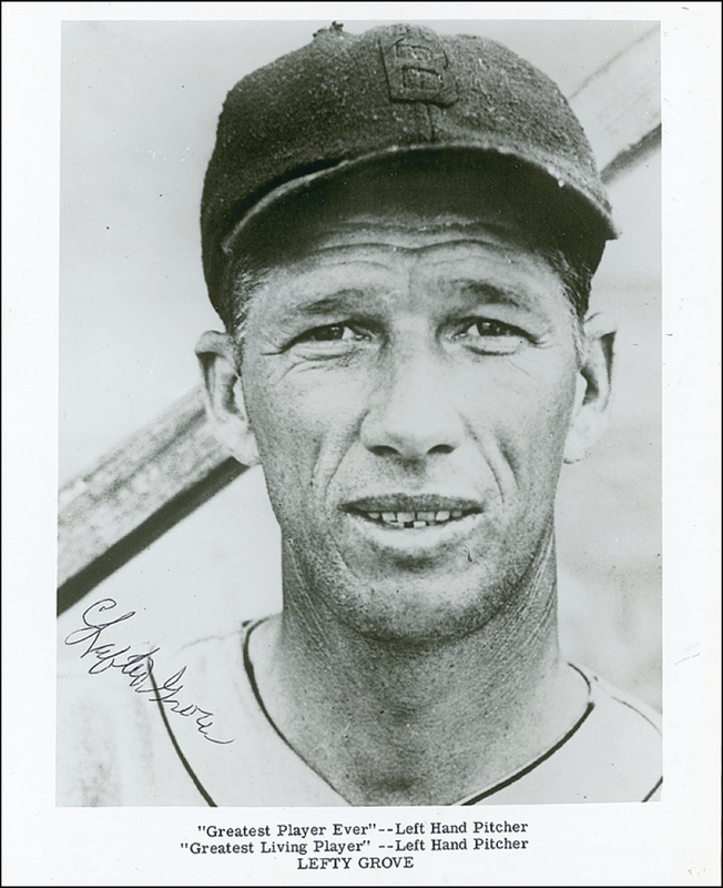 Lot 1274 Lefty Grove Signed Photograph