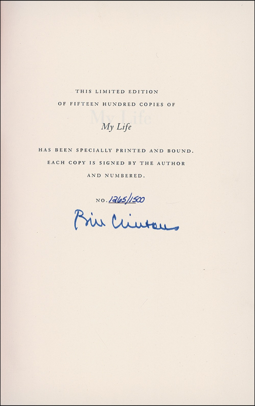 Lot 28 Bill Clinton Book