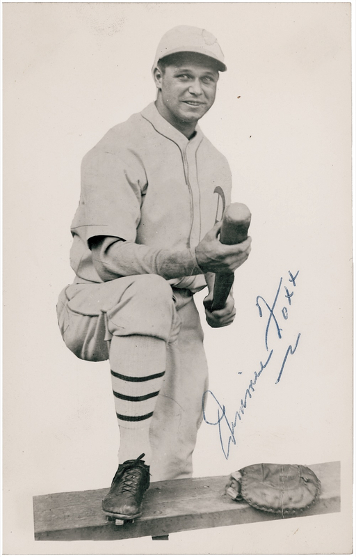 Lot 1260 Jimmie Foxx: Signed photo of “The Beast”