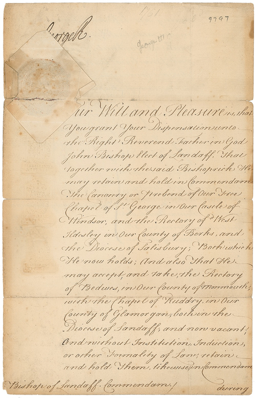 Lot 207 George III Signed Document