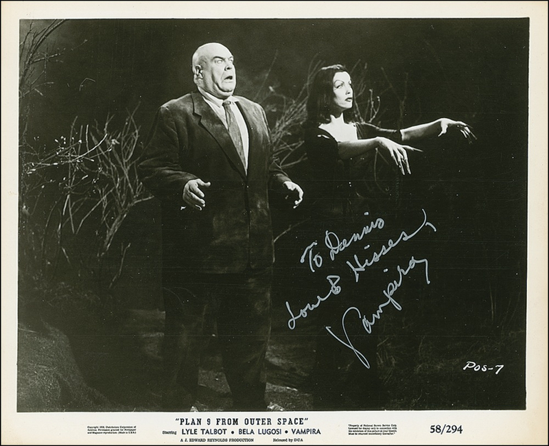Lot 1122 Plan 9 from Outer Space: Vampira Signed Photograph