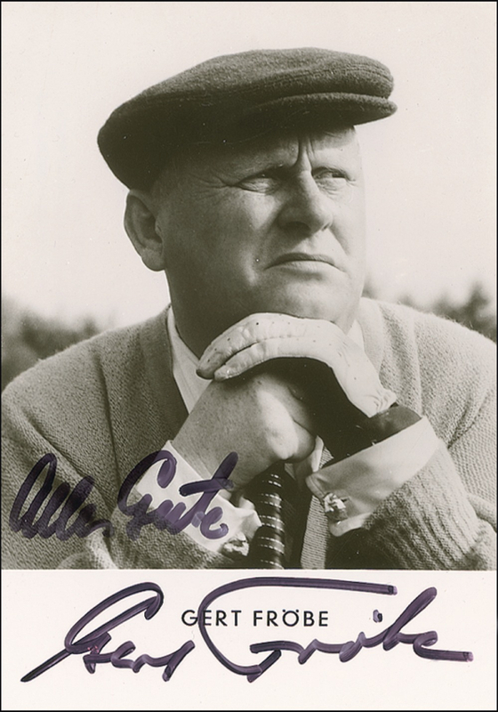 Lot 980 James Bond: Gert Fröbe Signed Photograph