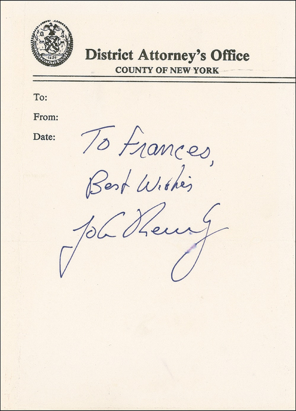 Lot 232 John F. Kennedy, Jr Signature