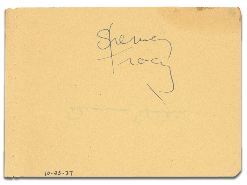 Lot 1120 Spencer Tracy Signature