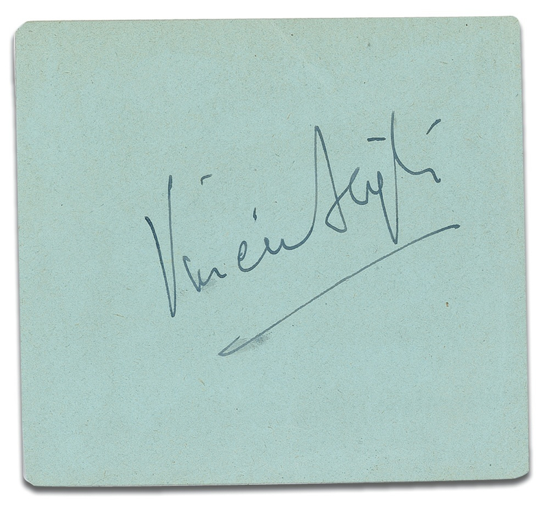 Lot 1001 Vivien Leigh Signature