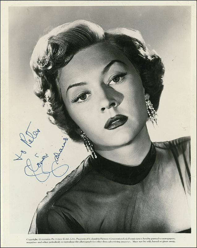 Lot 947 Gloria Grahame Signed Photograph
