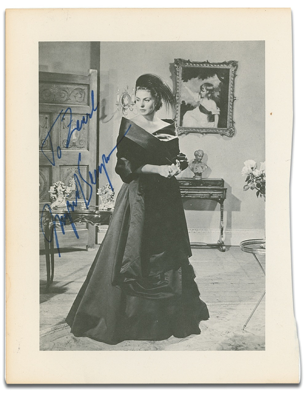 Lot 840 Ingrid Bergman Signed Photograph