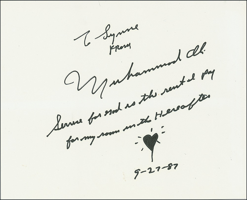 Lot 1153 Muhammad Ali Signed Quote