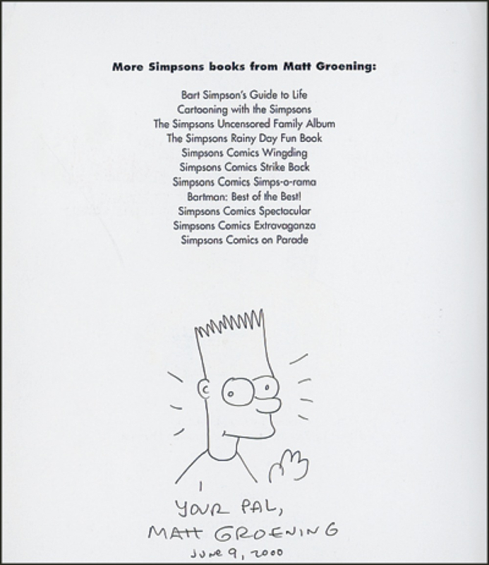 Lot 521 Matt Groening Book