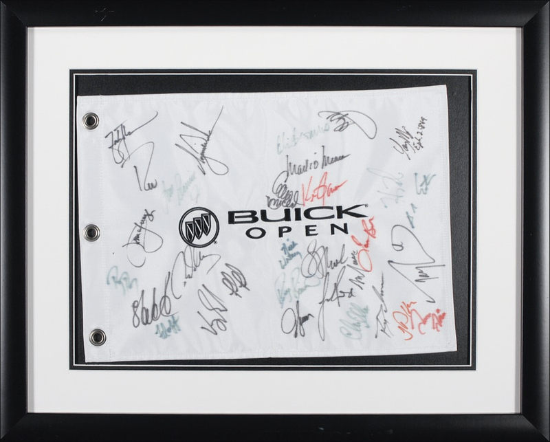 Lot 1457 Tiger Woods and the Buick Open Golf Flag