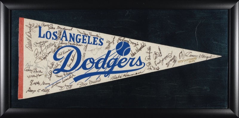 Lot 1318 Los Angeles Dodgers: Thirty-five legends celebrate the Dodgers in 1973