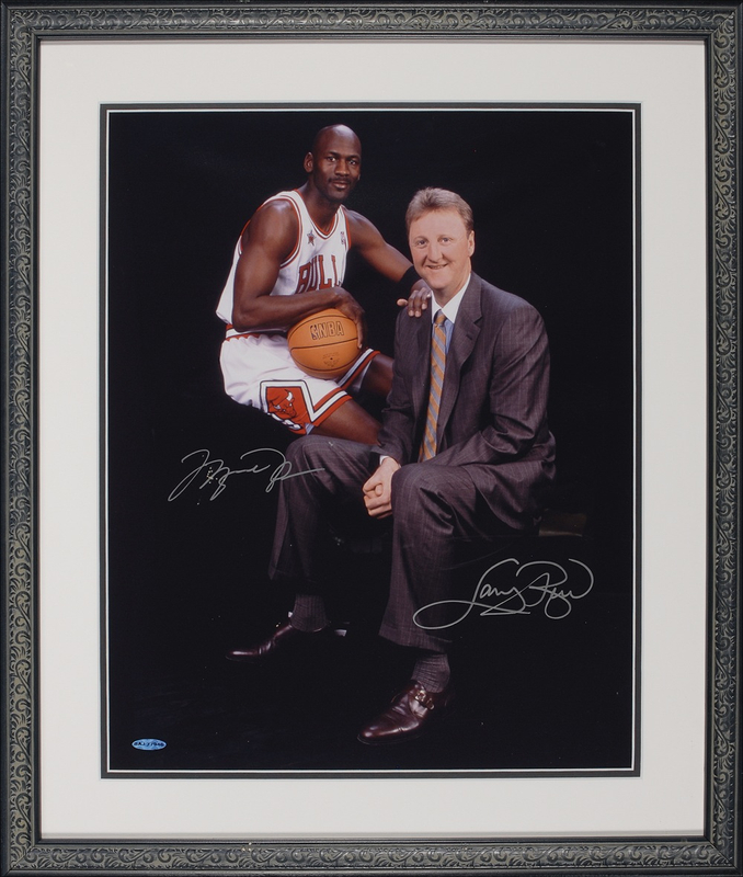 Lot 1203 Larry Bird and Michael Jordan Signed Photograph