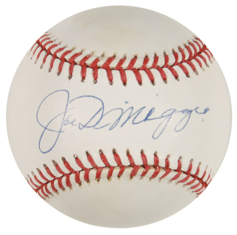 Lot 1243 Joe DiMaggio Baseball