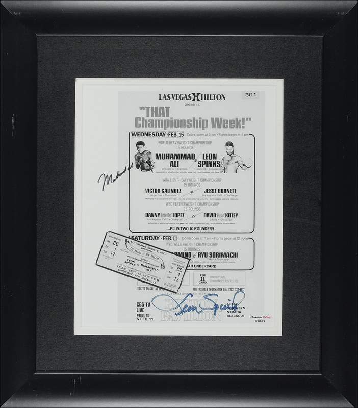 Lot 1146 Muhammad Ali and Leon Spinks Signed Photograph