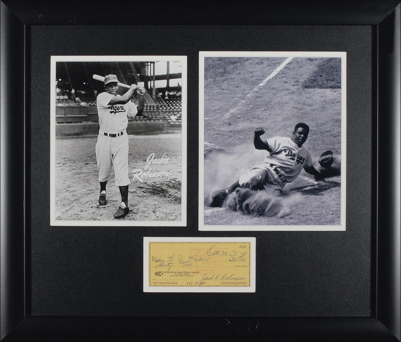 Lot 1389 Jackie Robinson Check