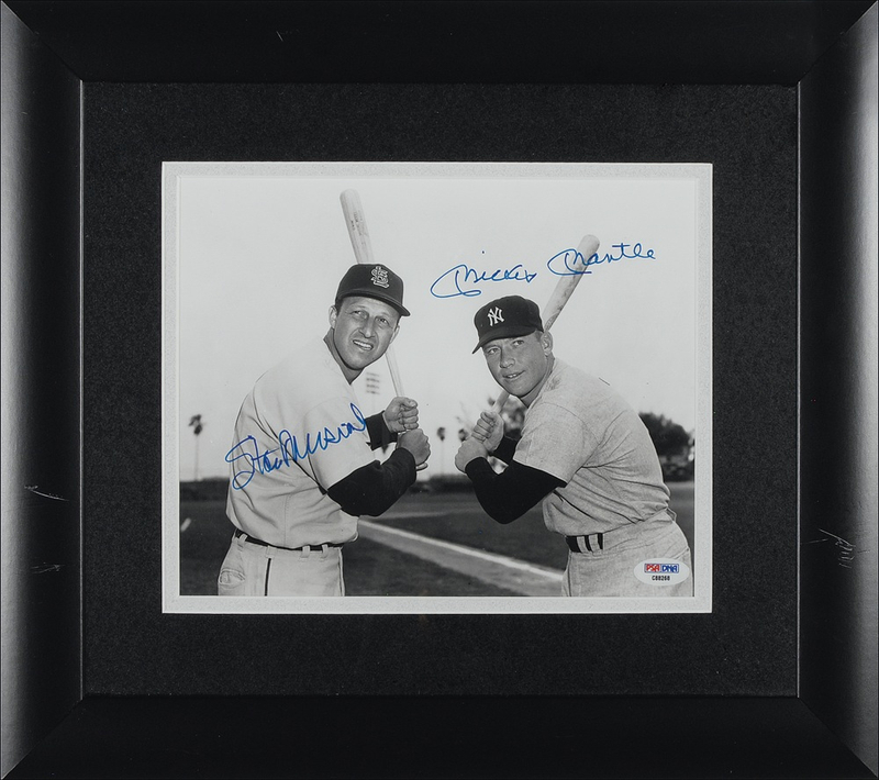 Lot 1322 Mickey Mantle and Stan Musial Signed Photograph