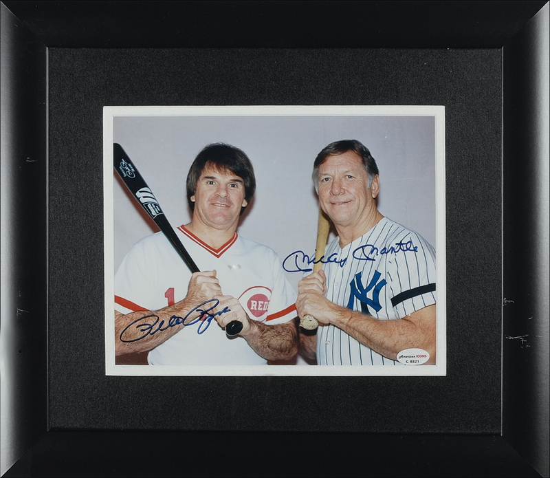Lot 1321 Mickey Mantle and Pete Rose Signed Photograph