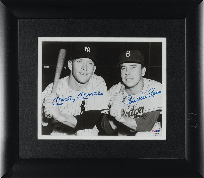 Lot 1320 Mickey Mantle and Pee Wee Reese Signed Photograph