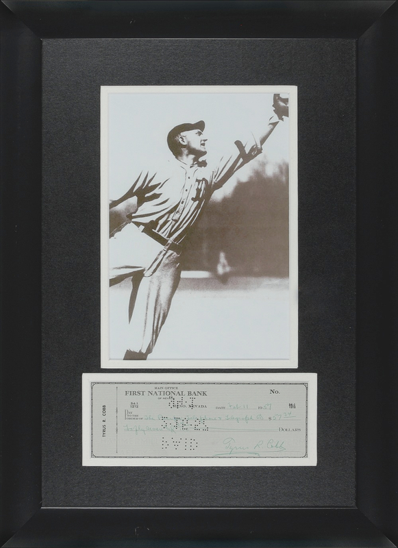 Lot 1234 Ty Cobb Check