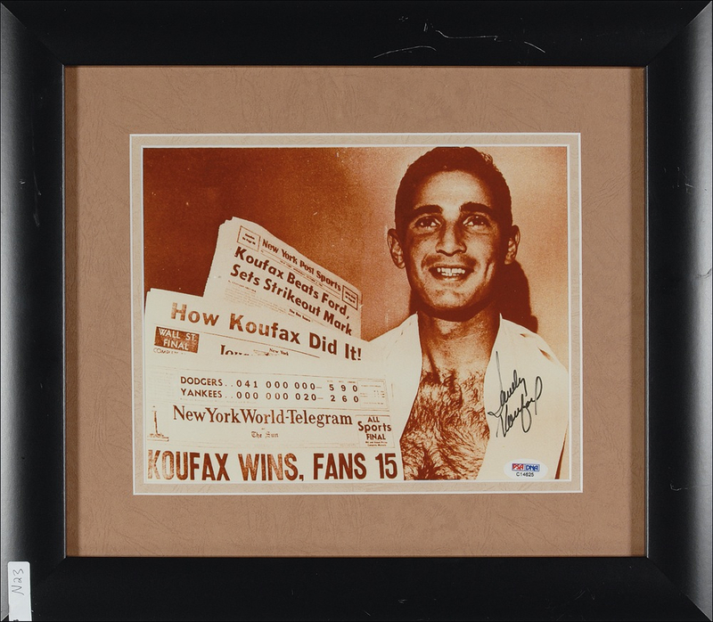 Lot 1309 Sandy Koufax Signed Photograph
