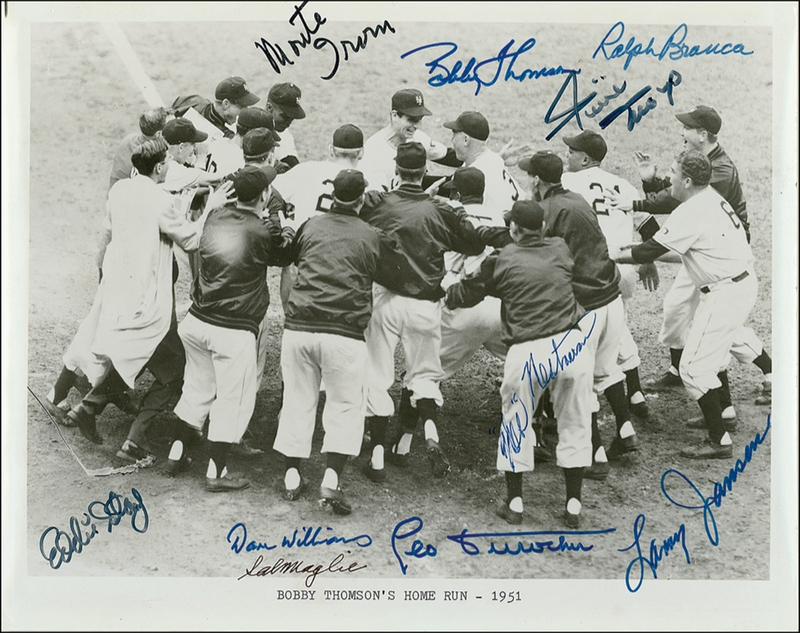 Lot 1196 Baseball: Shot Heard Round the World Signed Photograph