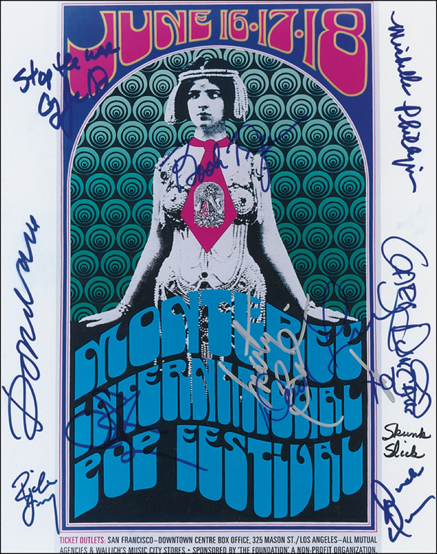 Lot 705 Monterey Pop Festival Signed Photograph