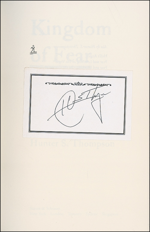 Lot 496 Hunter S. Thompson Book